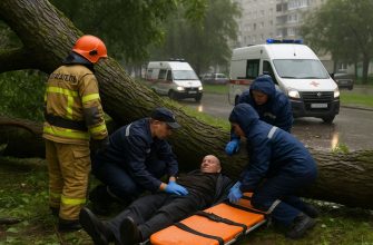 Дерево придавило пенсионера во время непогоды