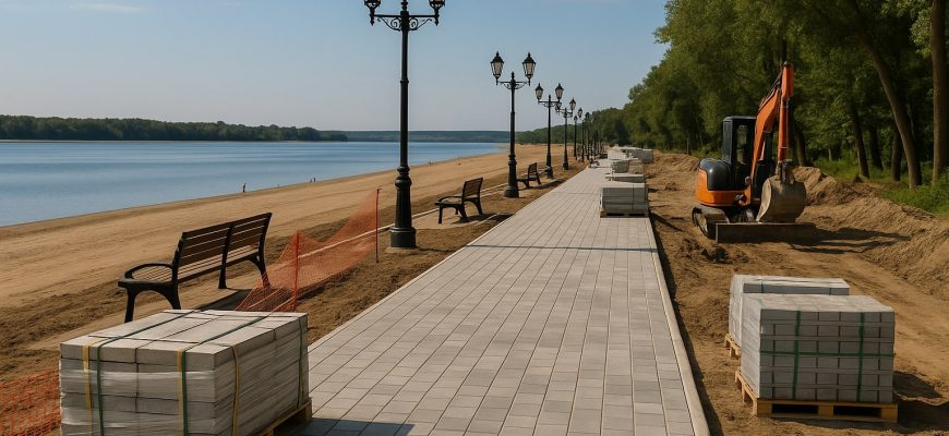 В Тольятти продолжается благоустройство прибрежной зоны